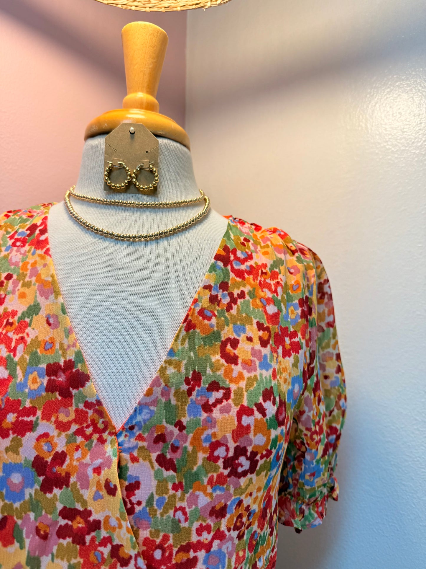 Multi-Color Floral Dress