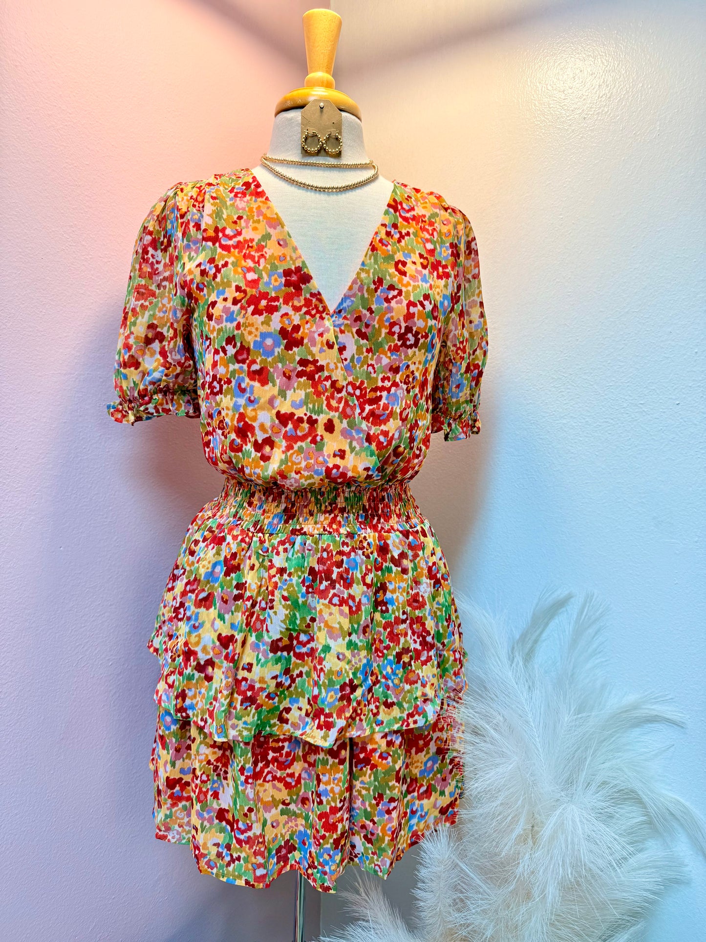 Multi-Color Floral Dress